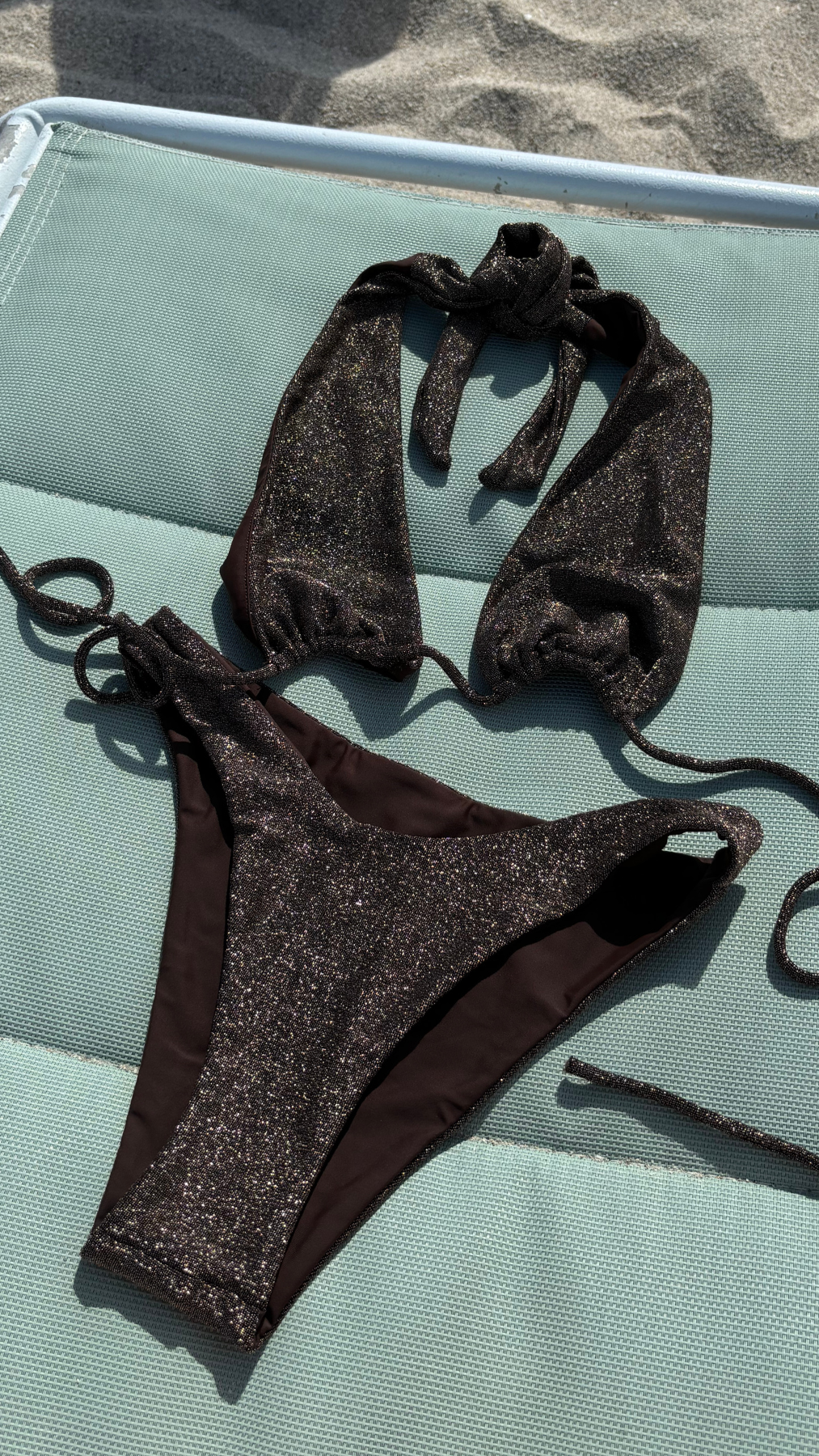 Escape Wrap Top | Espresso Shimmer