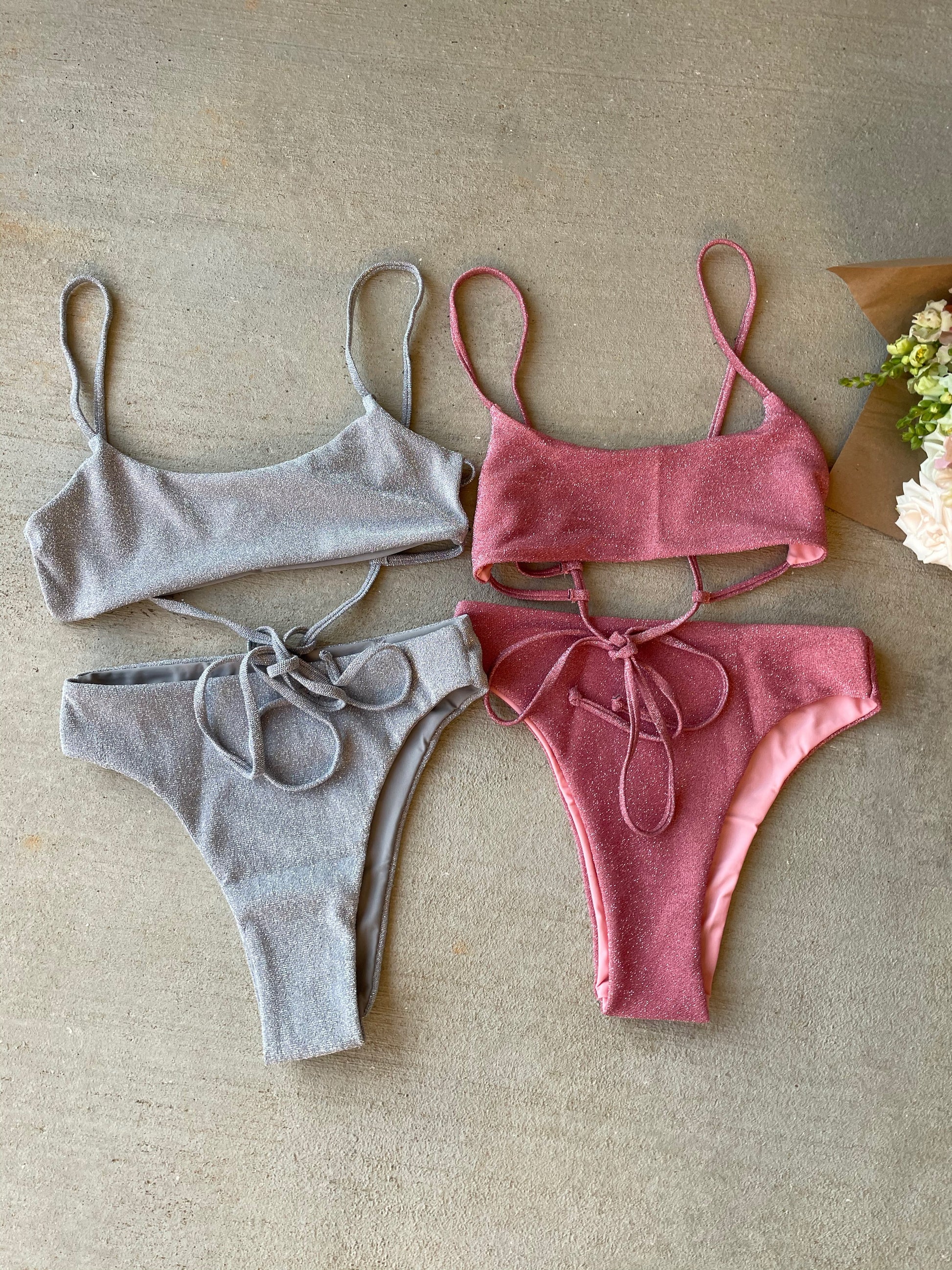 Berry Shimmer Top - Wave Babe Swimwear - Swimwear
